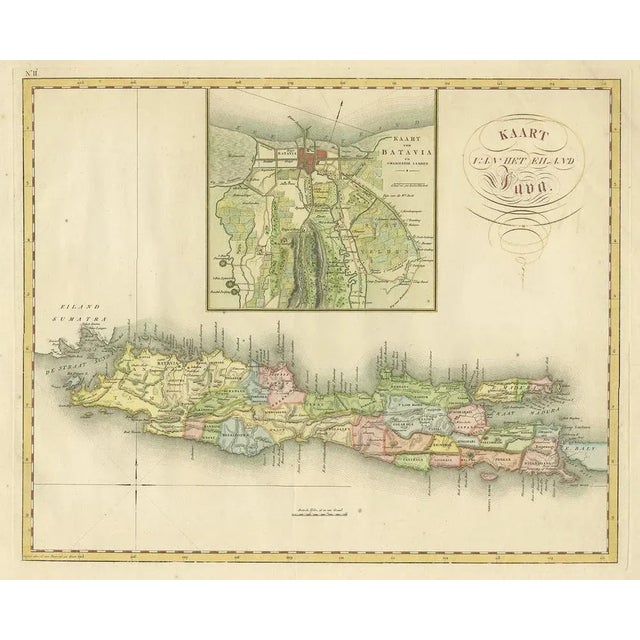 Early 19th Century Antique Map of Java and Batavia of Indonesia, 1818 For Sale - Image 5 of 5