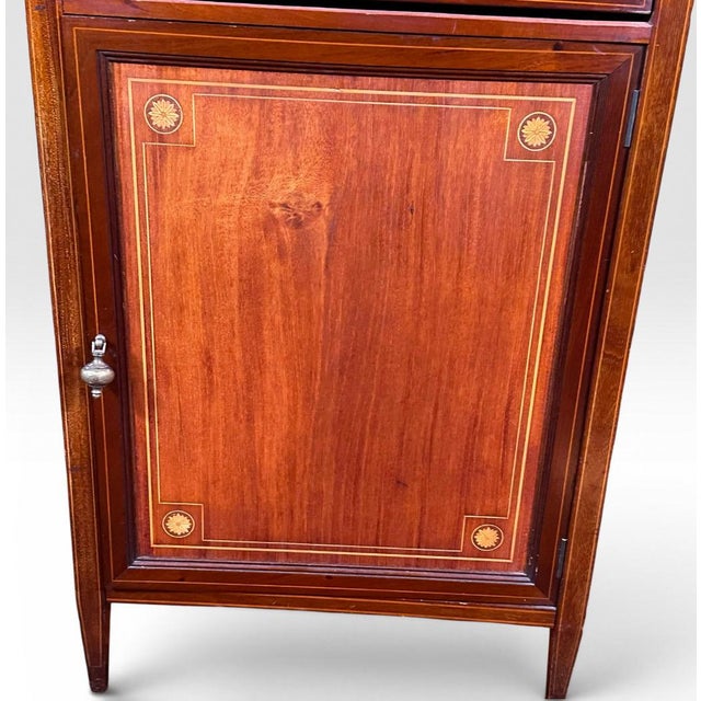 Brown Vintage French Louis XVI Style Inlaid Mahogany Semainier Secretary Desk For Sale - Image 8 of 15
