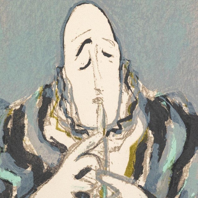 Abstract Manfred Schwartz Medrano Clown Clarinet Lithograph For Sale - Image 3 of 7