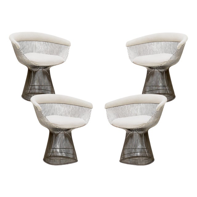 Chairs with Steel Structure by Warren Platner for Knoll Inc. / Knoll International, 1960s, Set of 4 For Sale