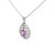2.16 Carat Pink Sapphire Diamond 18k White Gold Pendant Necklace For Sale In Los Angeles - Image 6 of 7