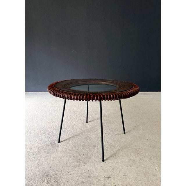 Mid-Century Bamboo Occasional Side Table, France, 1950s For Sale - Image 6 of 17
