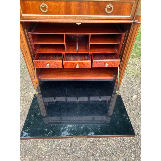 French Late 19th Century Louis XVI Mahogany Secretaire For Sale - Image 10 of 12