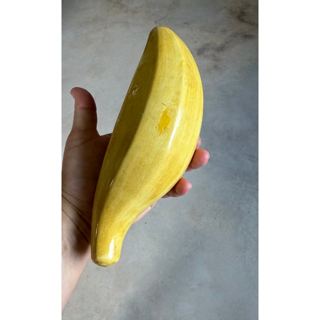1990s Italian Glazed Ceramic Banana Sculpture (After Warhol) (After Maurizio Cattelan) For Sale - Image 5 of 18