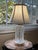 Late 20th Century Vintage Waterford Sheila Crystal Table Lamp | 20" Tall | Polished Brass Base For Sale - Image 5 of 9