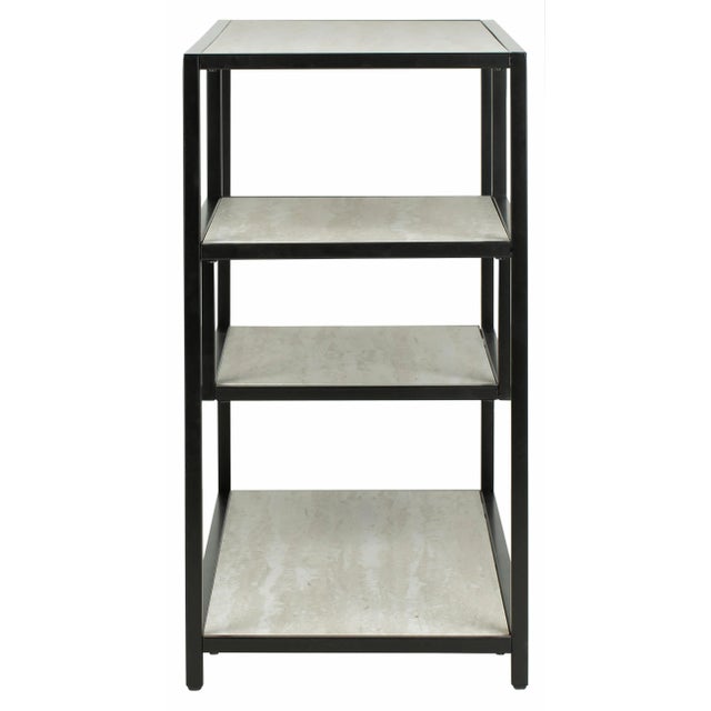 Modern Geometric Console Table in Beige & Black For Sale - Image 3 of 9