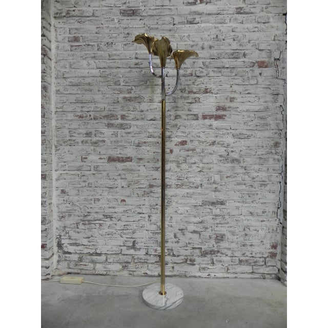 Vintage Italian Calla Lily Floor Lamp, 1970s For Sale - Image 16 of 18