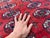 Red Turkmen Bokhara Hand-Knotted Wool Rug - 3'6" X 5'3" For Sale - Image 10 of 12