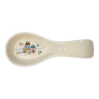 Vintage Farmhouse Motif Spoon Rest For Sale