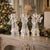 Elegant and timeless, this set of three vintage crystal angel figurines captures light beautifully with classic European...