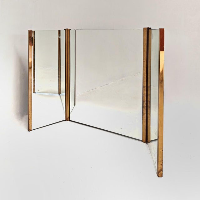Rectangular Folding Mirror in Brass, 1960s For Sale - Image 15 of 18