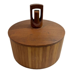 Jens Quistgaard Dansk Modern Bamboo and Teak Ice Bucket, 1960, Denmark