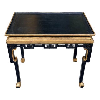 Japanese Antique Kasuga Table Gilt Decorated Black Painted Table For Sale