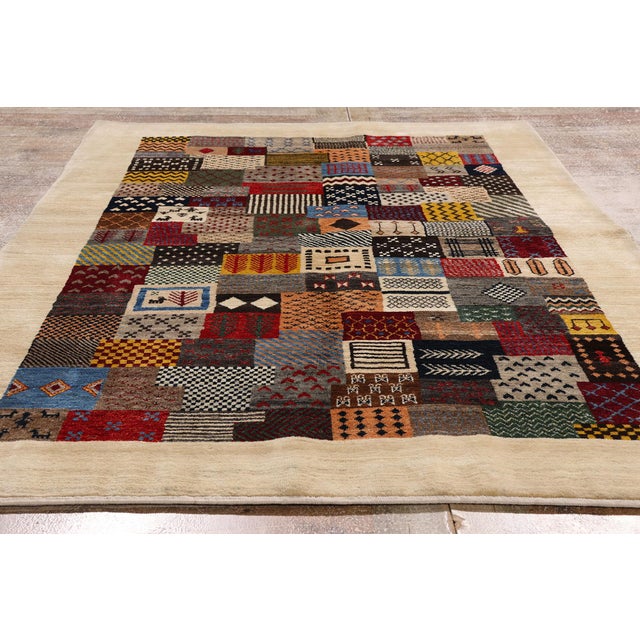 Vintage Persian Gabbeh Rug, 04'06 X 07'00 For Sale - Image 9 of 10