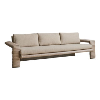 Rare Italian Leather 3-Seat Sofa by Marzio Cecchi, 1970s For Sale
