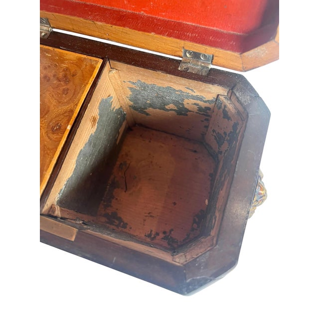 19th Century English Burr Yew Tea Caddy With Complete Interior For Sale - Image 5 of 6