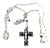 Silver Rosary with Glass Beads and Crucifix For Sale