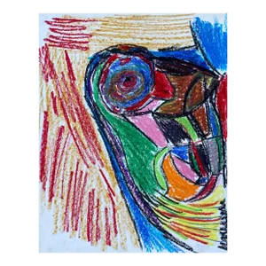 1960s Larry Connatser Abstract Tropical Bird