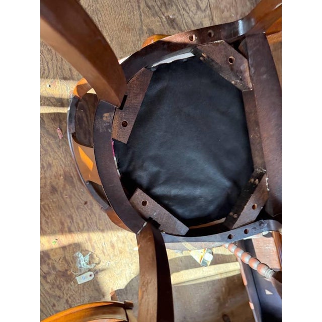 20th Century Regency Klismos Cherry Wood Dining Chairs For Sale - Image 11 of 18