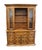 High End Vintage Solid Oak Rustic European 62" Buffet W. Lighted Display China Cabinet 7080-67 / 7080-68 For Sale - Image 4 of 14