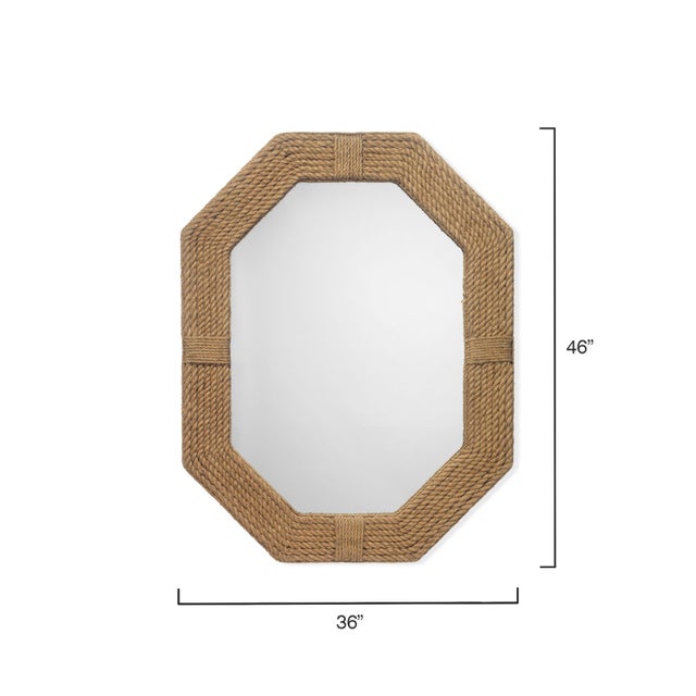 Contemporary Lanyard Jute Mirror For Sale - Image 3 of 6