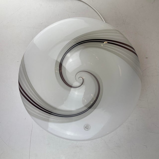 Black Murano Ceiling Lamp in the style of Tagliapietras, Italy, 1980s For Sale - Image 8 of 8