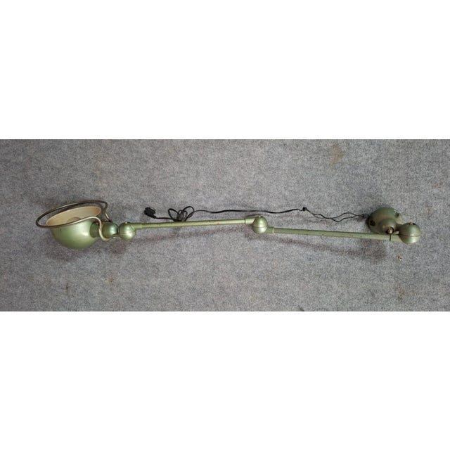 Green Industrial Lamp in Green Lacquered Metal from Jieldé, Lyon, 1950s For Sale - Image 8 of 8