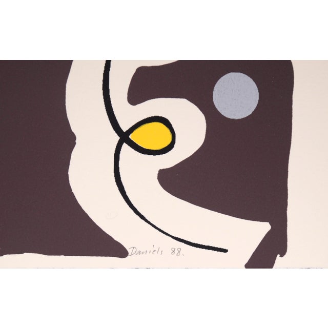 1980s "Pink Sky" Abstract Geometric Screen Print Numbered 7/30 by Harvey Daniels For Sale - Image 4 of 9