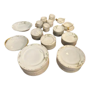 73 Piece Haviland & Co. Limoges Hand-Painted Dinner Service