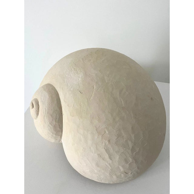 Stone Roger Denton, Large Hand Carved Shell Sculpture, 2000s, Limestone For Sale - Image 7 of 9