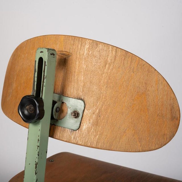 Wood Industrial Wooden Chair, 1950s For Sale - Image 7 of 9