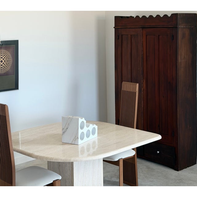 Carved Marble Sculptural Block Wine Rack or Sparkling Water Bottle Display For Sale - Image 9 of 12