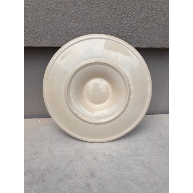 Longchamp 19th Century Majolica Oyster Plate Longchamp For Sale - Image 4 of 4