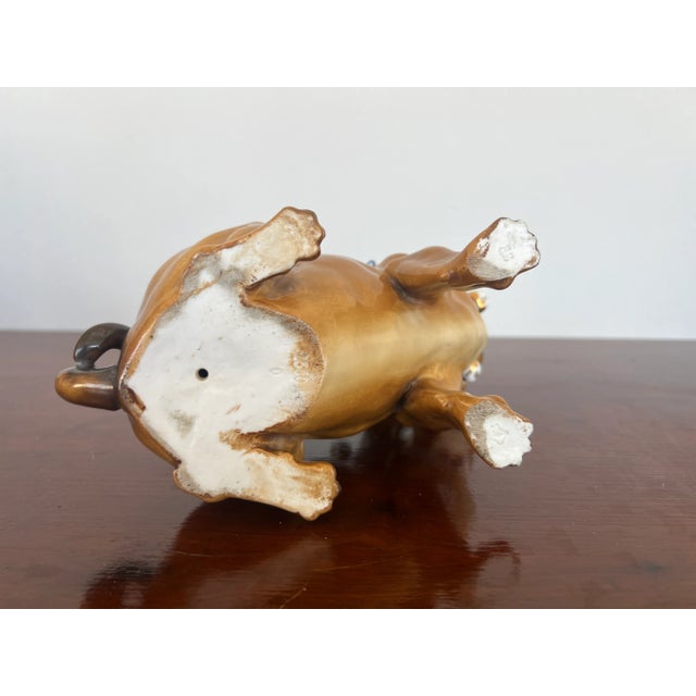 Late 19th Century Antique German Dog Porcelain Figure of a Seated Pug For Sale - Image 5 of 7