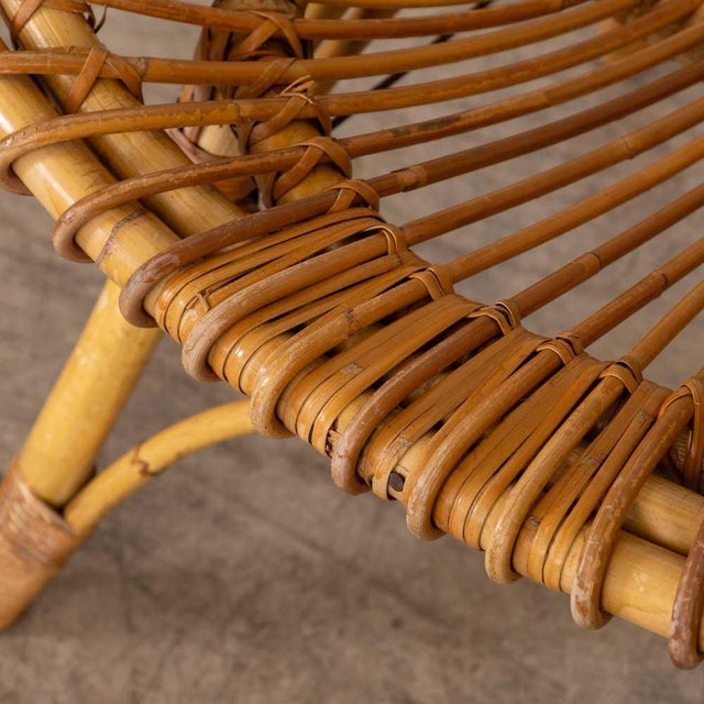 1960s Pair of Italian Rattan and Bamboo Chairs For Sale - Image 12 of 18