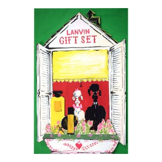 Lanvin Paris Gift Set W/ Poodles in Window For Sale