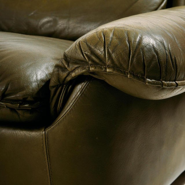 1970s Vintage Leather Sofa Set, 1970s, Set of 3 For Sale - Image 5 of 18