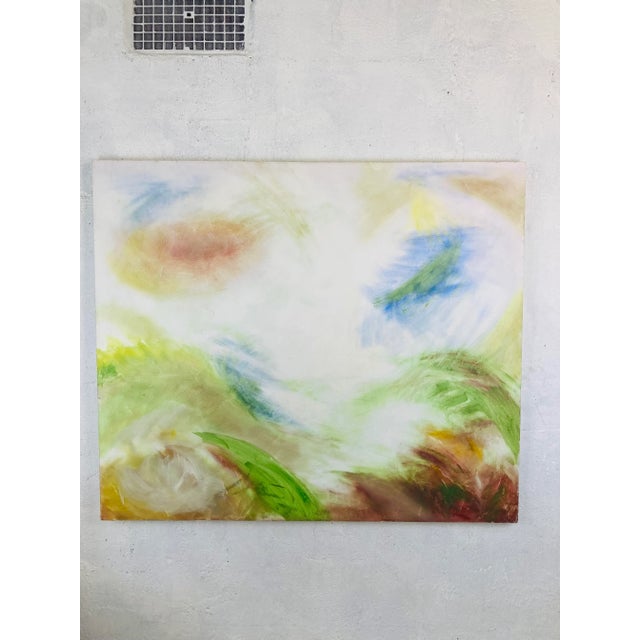 Vintage Oversized Abstract Painting For Sale In Charleston - Image 6 of 9
