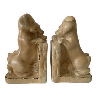 Vintage Terrier Puppies Dog Bookends - Pair For Sale