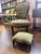 Olive Antique Victorian Parlor Chair With Olive Green Upholstery For Sale - Image 8 of 9