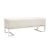 Metal Pasargad Home Luxe Upholstered Bench, Ivory W48" For Sale - Image 7 of 7