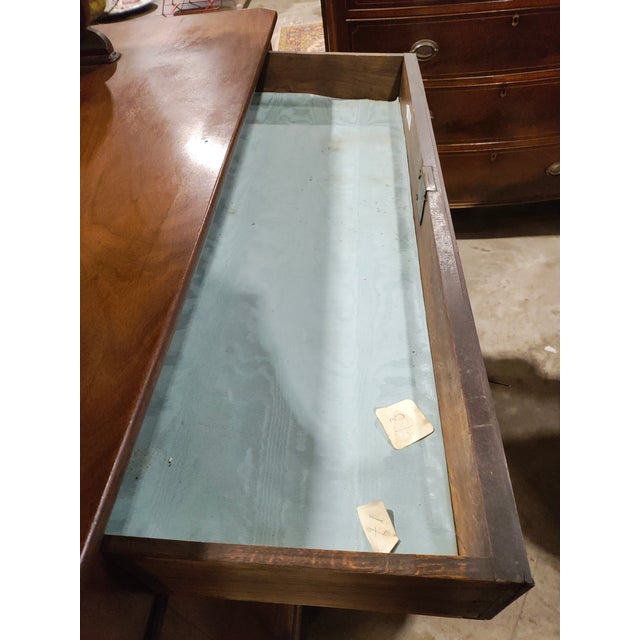 Late 19th Century Late 19th Century Continental Empire Mahogany Sideboard Buffet With Mirror Back & Carved Scroll Crest For Sale - Image 5 of 12