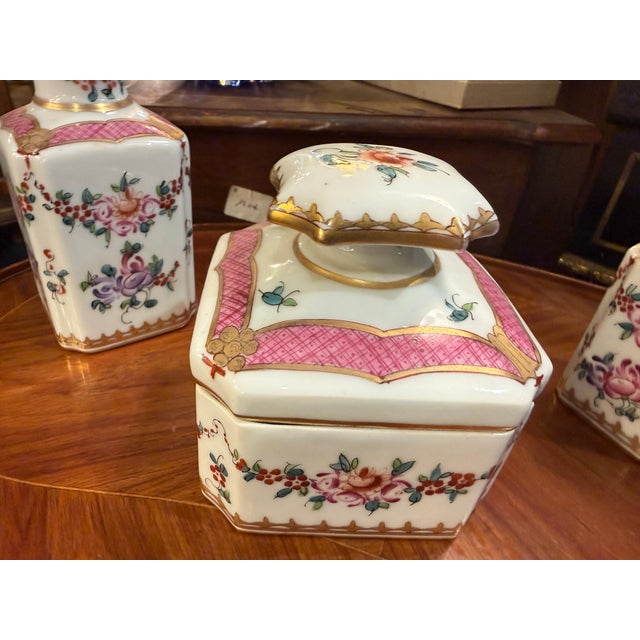 Vintage Porcelain Bathroom Bottle, 1920s, Set of 3 For Sale - Image 4 of 6