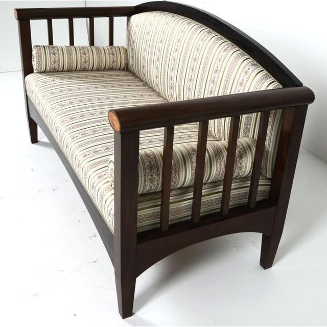 Biedermeier Swedish Empire Sofa Late 19th C Finely Upholstered W Inlay For Sale - Image 3 of 9