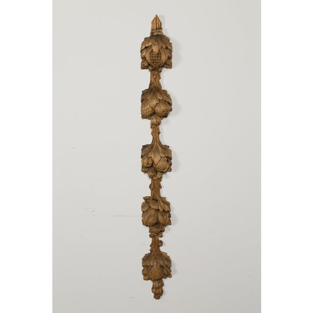 Pair of 1880s Italian Carved Wooden Wall Carvings Depicting Pomegranates For Sale - Image 4 of 11