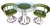 Metal Russell Woodard Style Chrome Swivel Dining Set – Mid-Century Modern - Set of 3 For Sale - Image 7 of 9