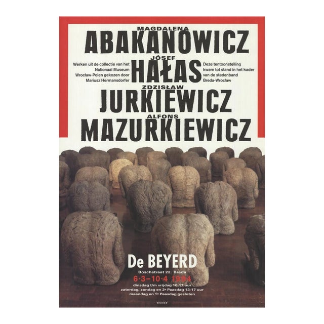 1994 Magdalena Abakanowicz 'Works from the collection of the National Museum Wroclaw-Poland' Contemporary Neutral Offset Lithograph For Sale