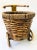 Brown Vintage Rattan Bicycle Plant Basket For Sale - Image 8 of 12