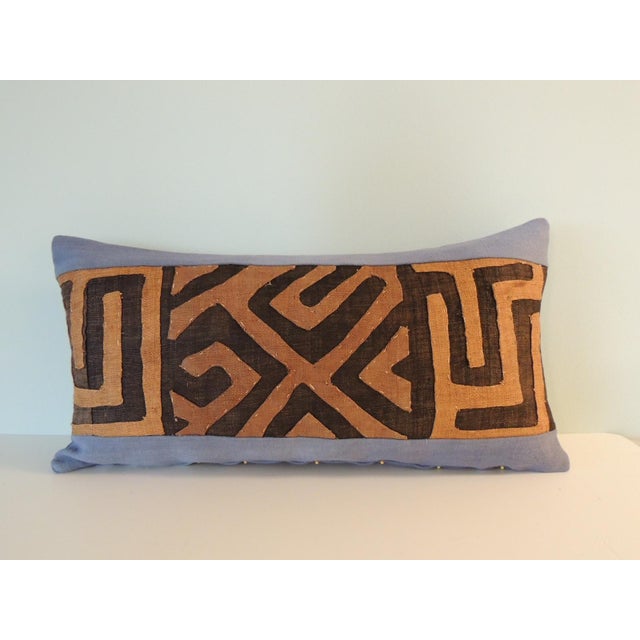 1970s Vintage African Long Bolster Decorative Pillow 13 X 25 For Sale - Image 5 of 5