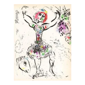 1960 Marc Chagall Original Lithograph La Jongleuse